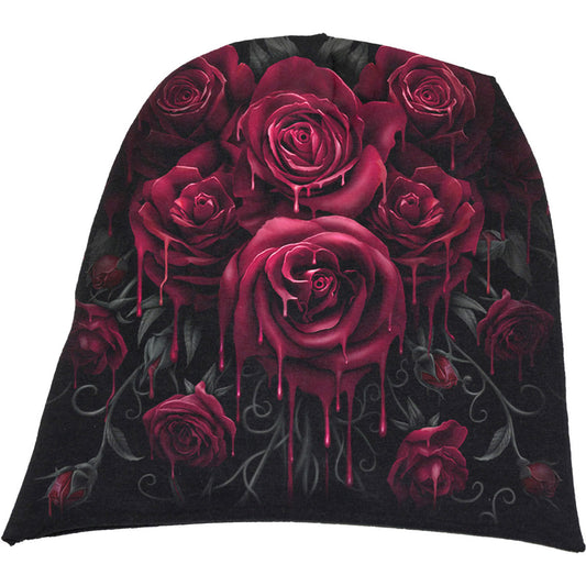 Spiral Beanie Hat: Blood Rose