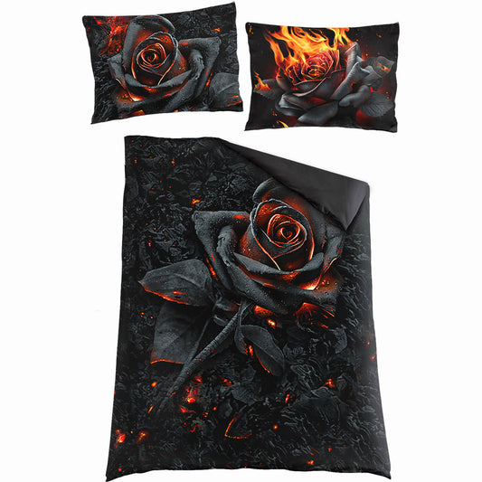 Spiral Duvet Set: Burnt Rose