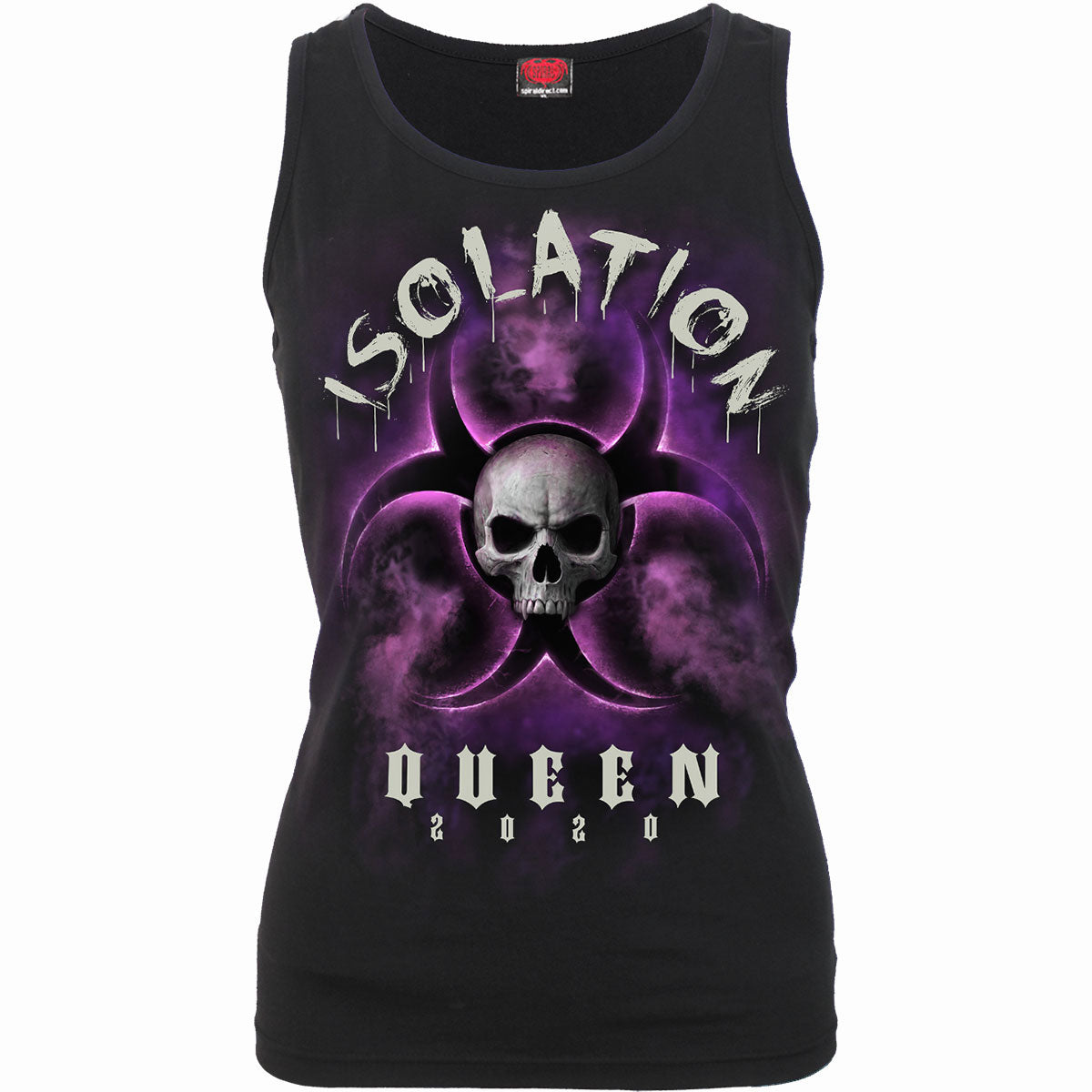 Spiral Ladies Razor Back Vest T-Shirt: Isolation Queen