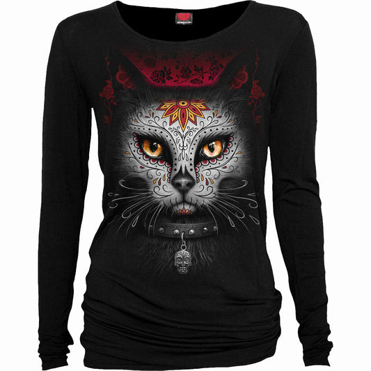 Spiral Ladies Long Sleeve Baggy T-Shirt: Catrina