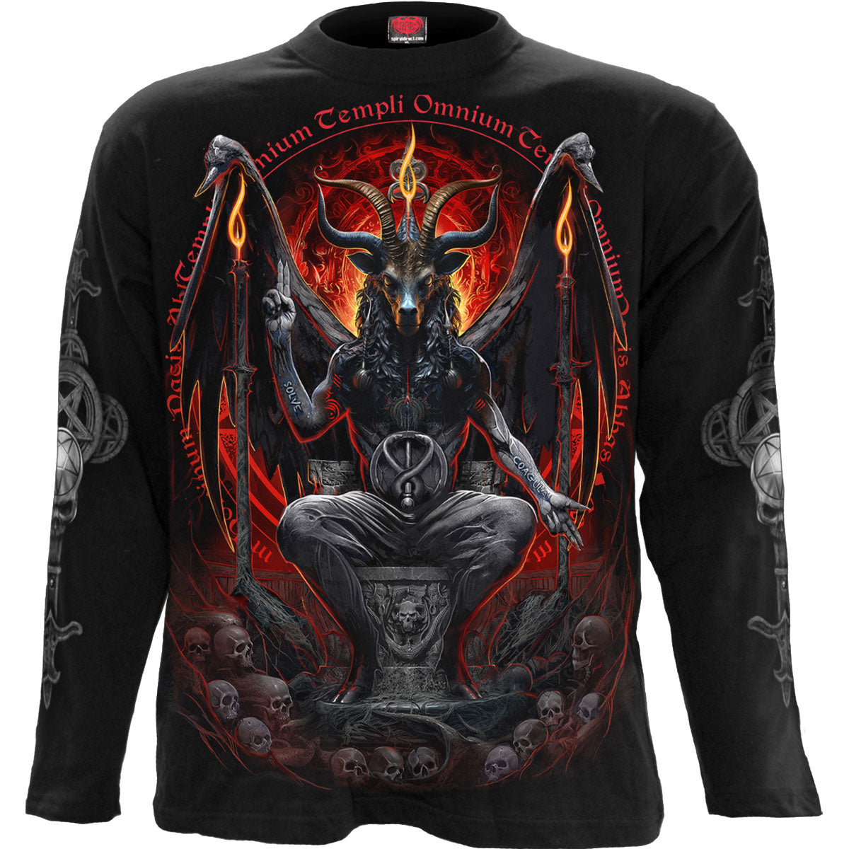 Spiral Long Sleeve T-Shirt: Baphomet