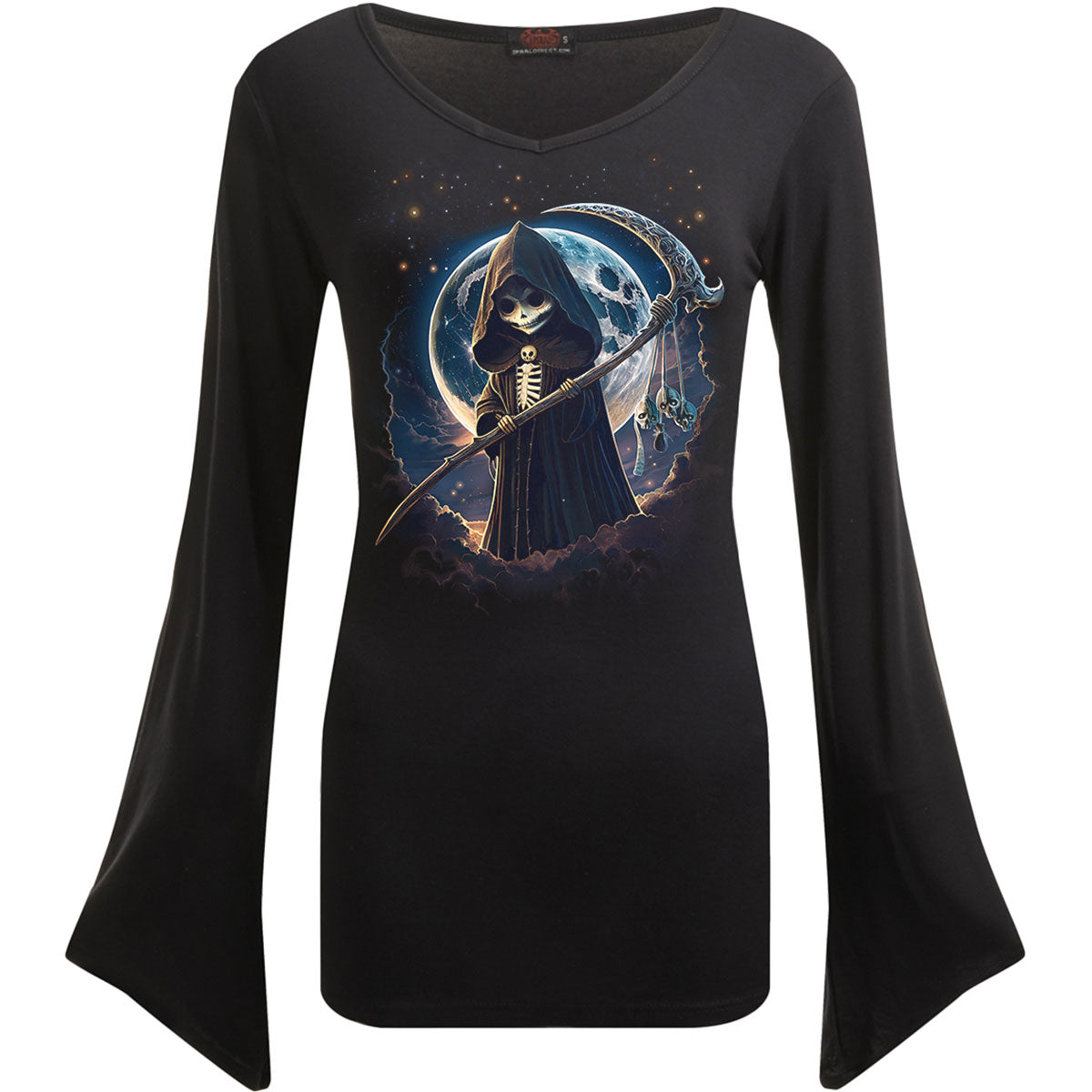 Spiral Ladies Gothic Sleeve T-Shirt: Reaperette