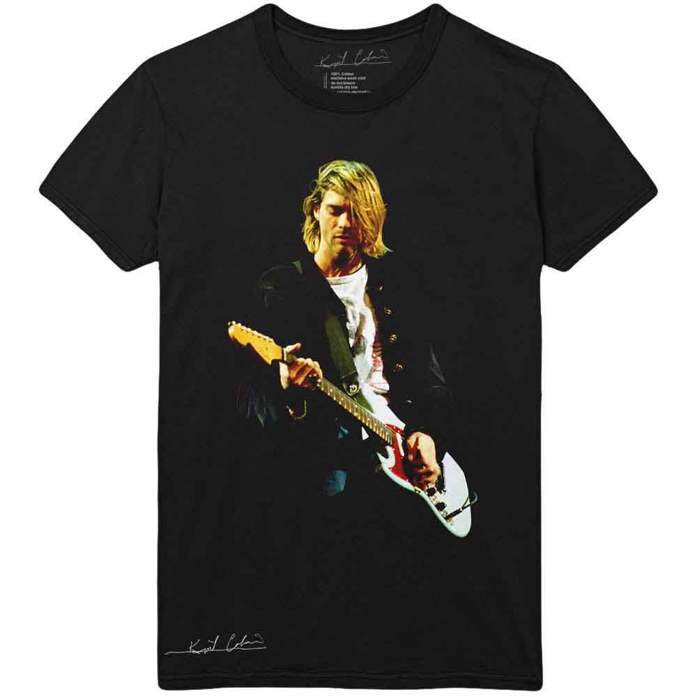 Kurt Cobain T-Shirt: Guitar Photo Colour