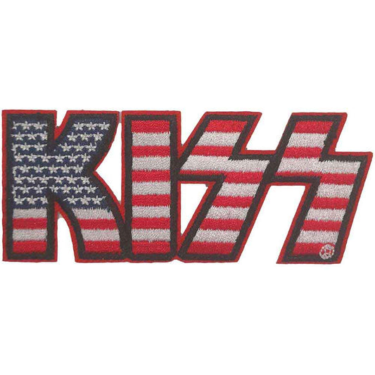 KISS Patch: American Flag Logo