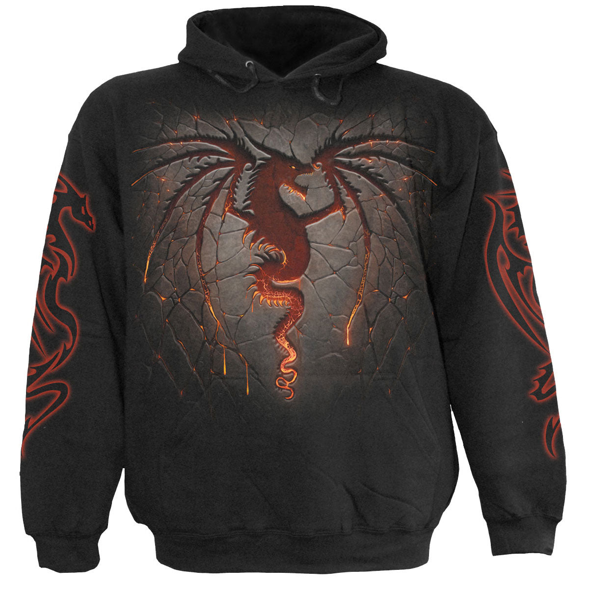 Spiral Pullover Hoodie: Dragon Furnace