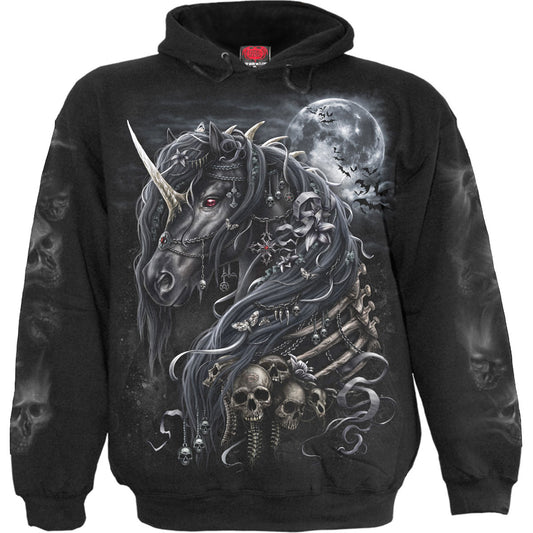 Spiral Pullover Hoodie: Dark Unicorn