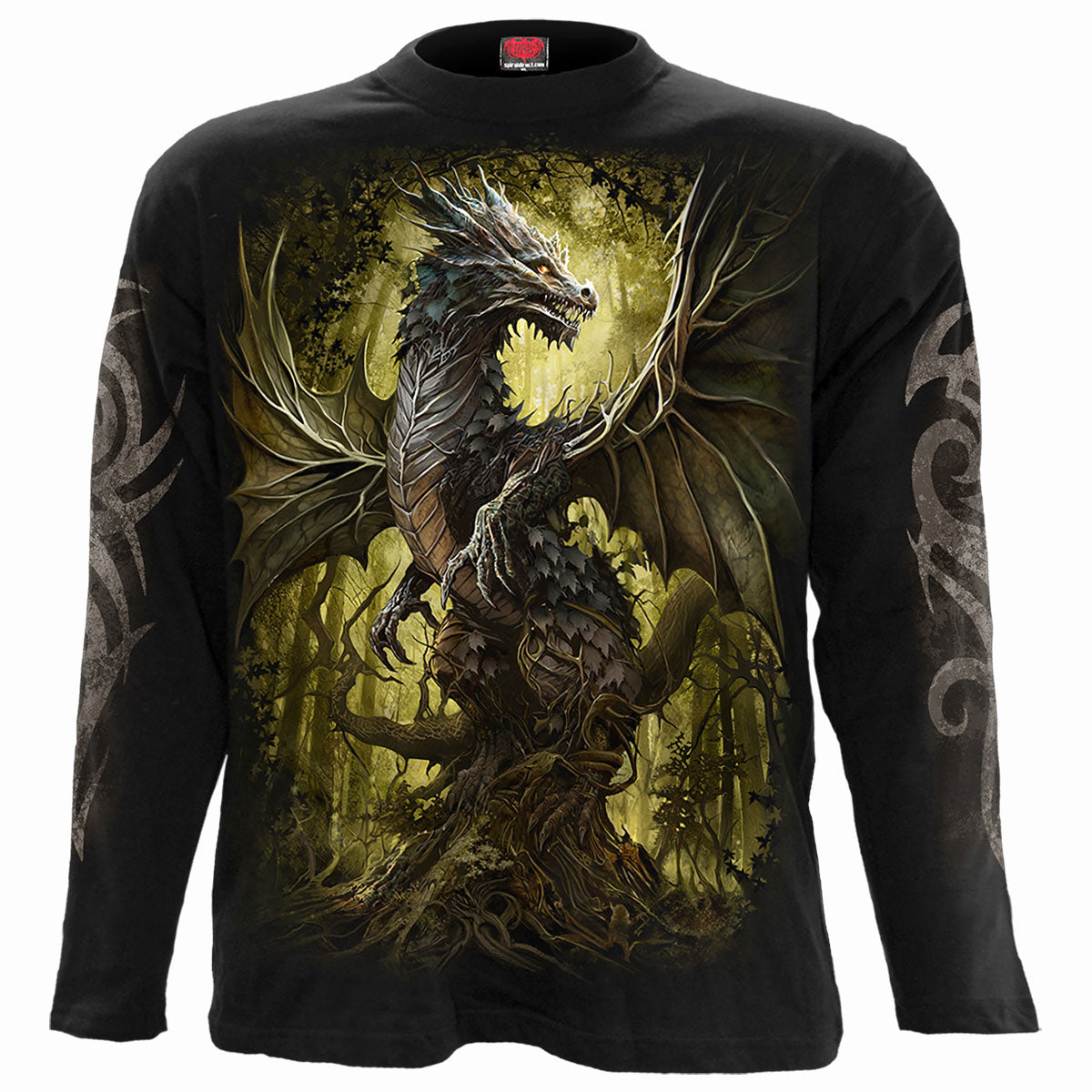 Spiral Long Sleeve T-Shirt: Oak Dragon