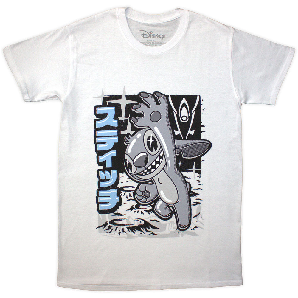 Disney T-Shirt: Stitch Jump Black & White