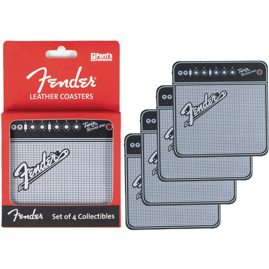 Fender Leather Coaster Set: Amplifier