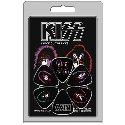 KISS Plectrum Pack: Faces Covers 6-Pack