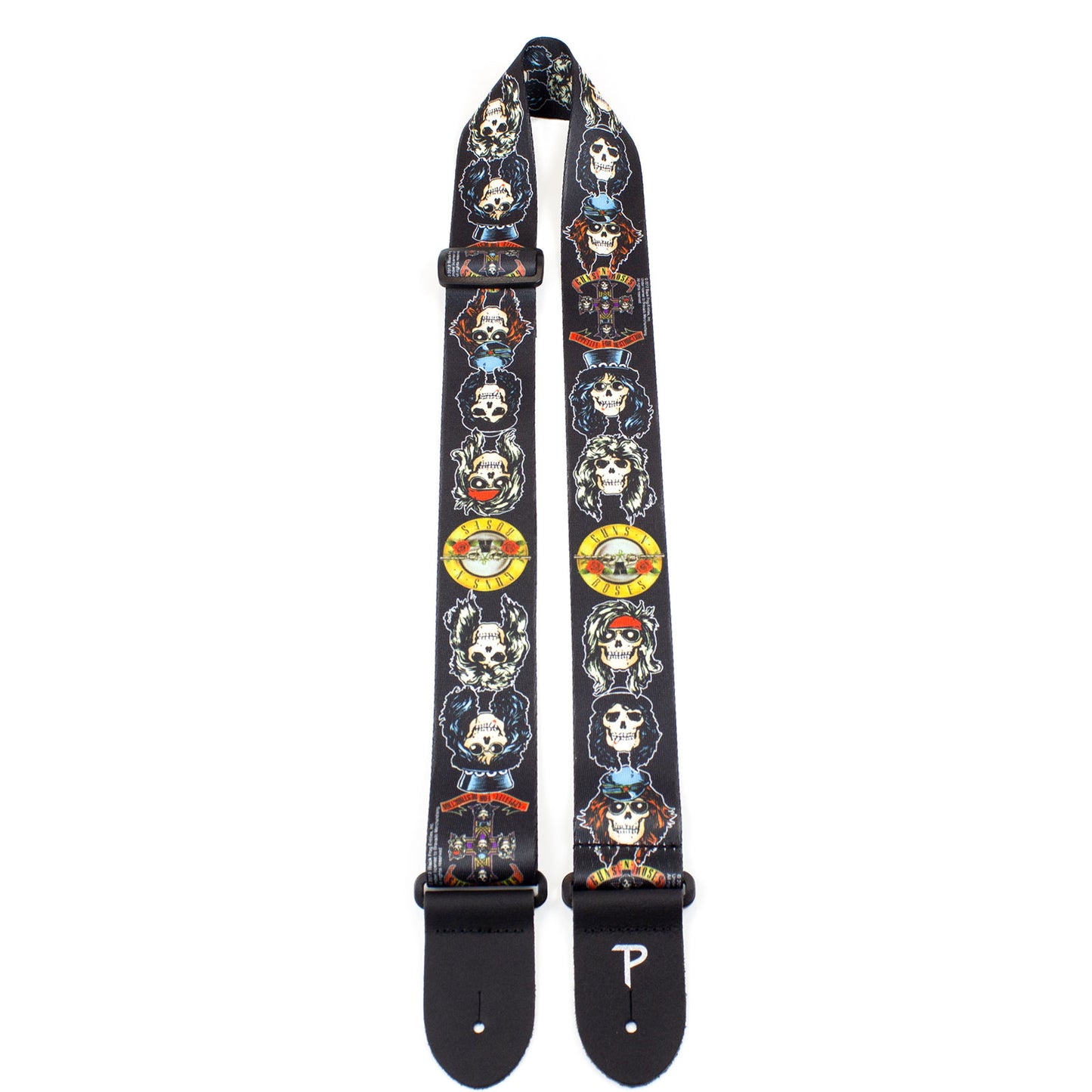 Guns N' Roses Guitar Strap (Poly): Logos