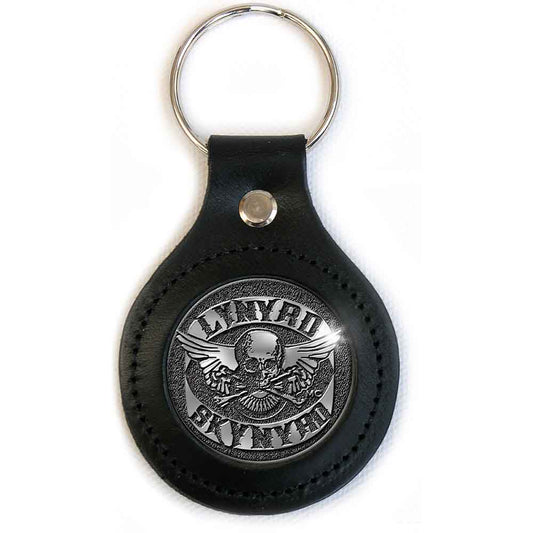Lynyrd Skynyrd Leather Keychain: Biker Logo
