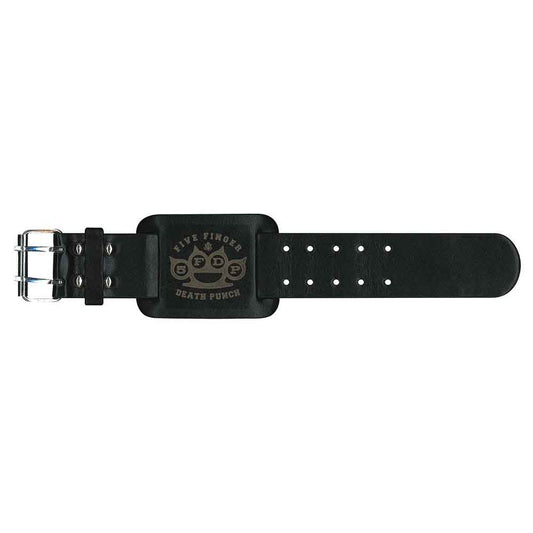Five Finger Death Punch Leather Wrist Strap: Knuckles