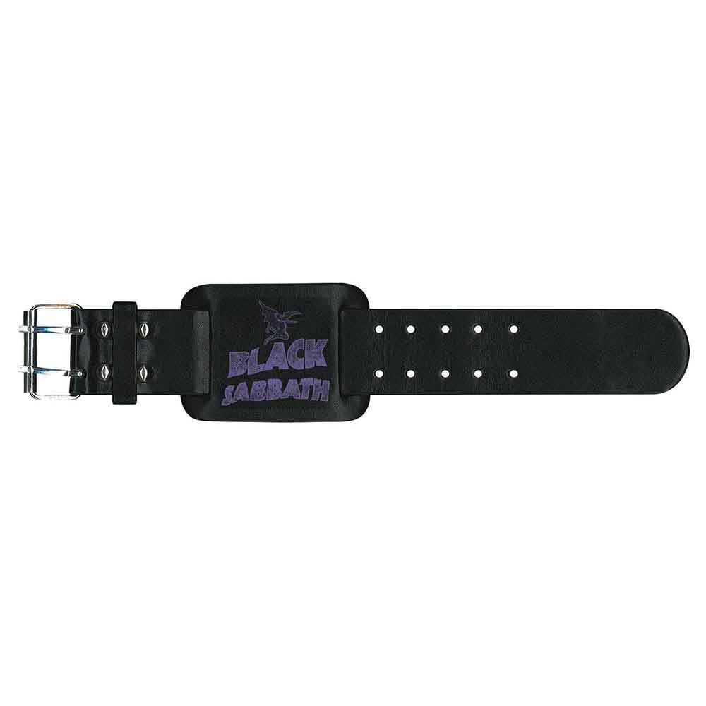 Black Sabbath Leather Wrist Strap: Logo & Creature