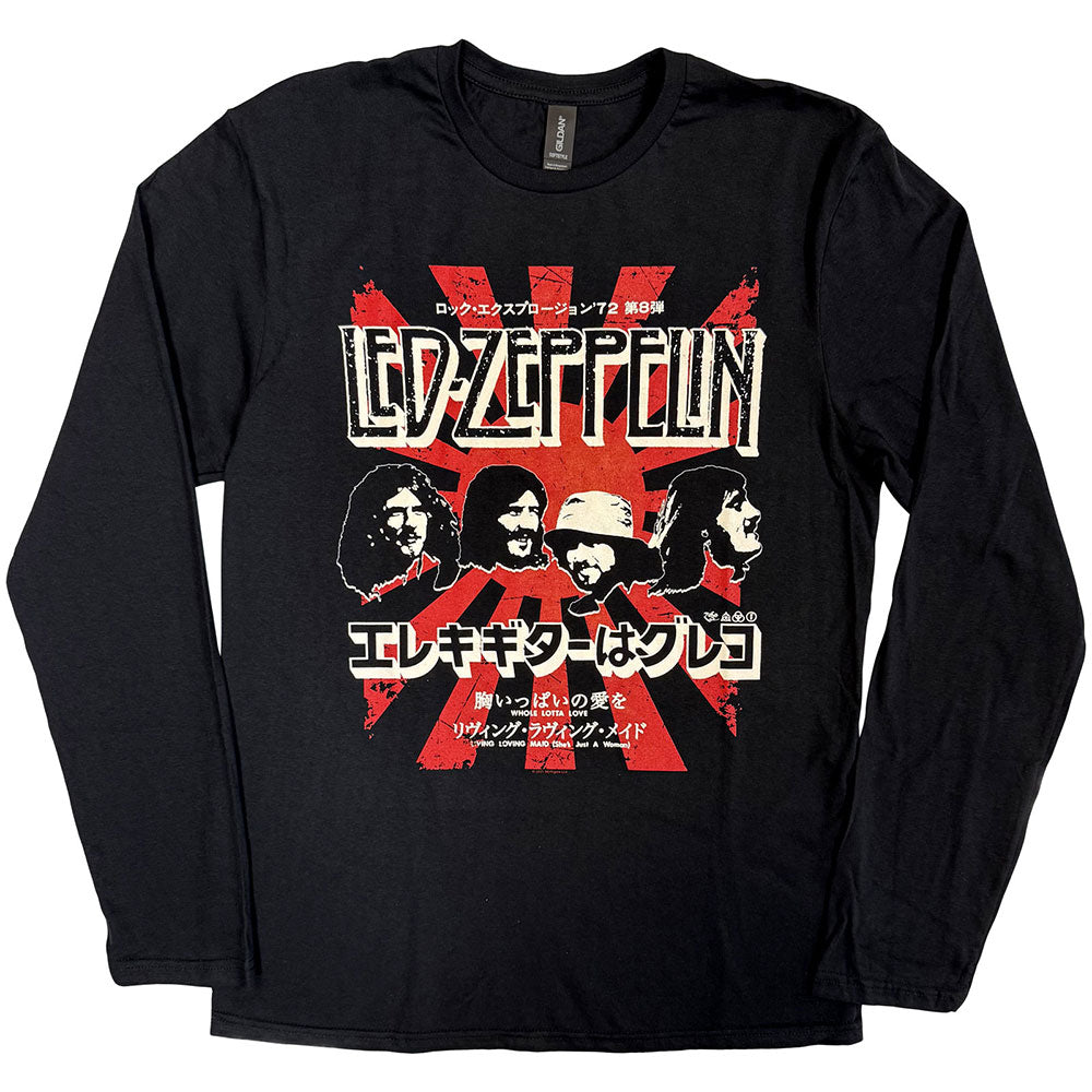 Led Zeppelin Long Sleeve T-Shirt: Japanese Burst