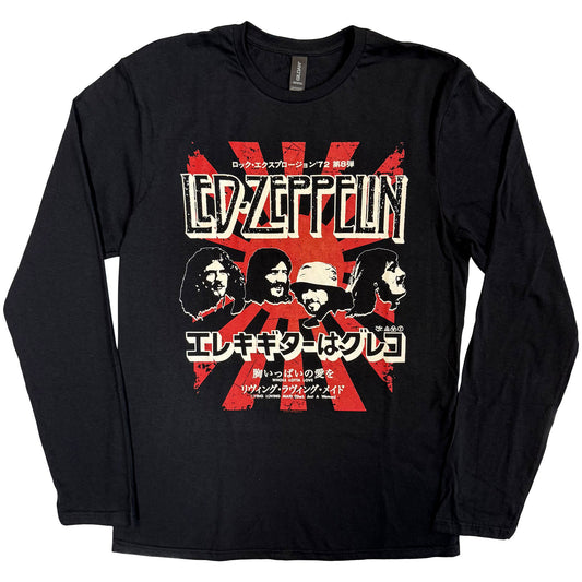 Led Zeppelin Long Sleeve T-Shirt: Japanese Burst