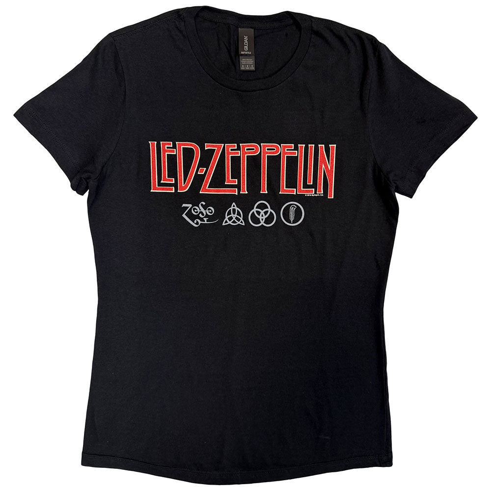 Led Zeppelin Ladies T-Shirt: Logo & Symbols
