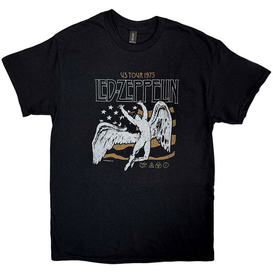 Led Zeppelin T-Shirt: US 1975 Tour Flag