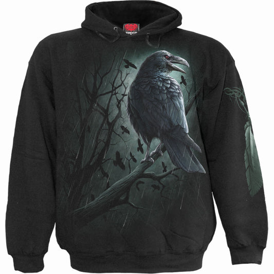 Spiral Pullover Hoodie: Shadow Raven
