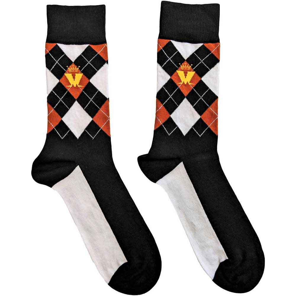 Madness Socks: Crown & M Brown Diamond