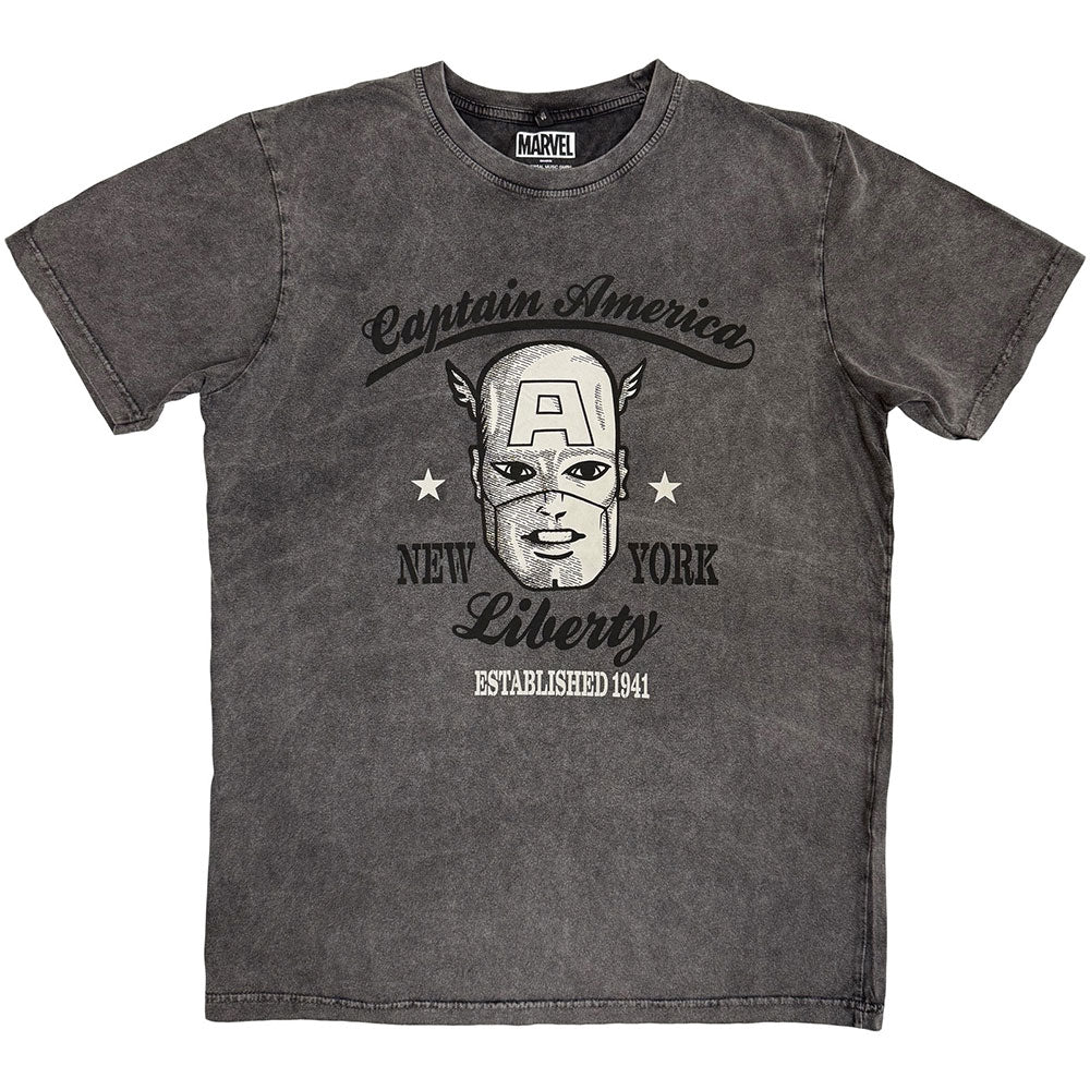 Marvel Comics Stone Wash T-Shirt: Captain America Est. 1941