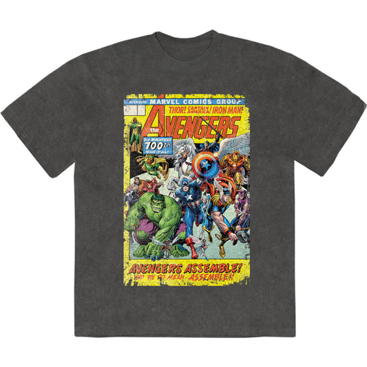 Marvel Comics Stone Wash T-Shirt: Avengers Assemble 700