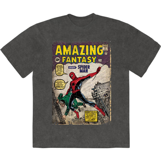 Marvel Comics Stone Wash T-Shirt: Spider-Man Amazing Fantasy