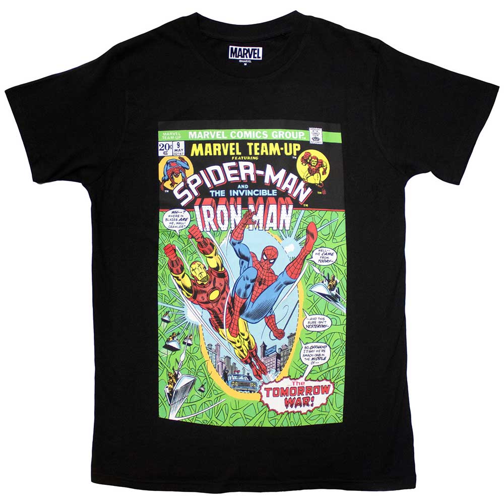 Marvel Comics T-Shirt: Spiderman & Iron Man Comic Cover
