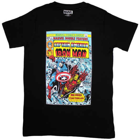 Marvel Comics T-Shirt: Captain America & Iron Man Comic Cover