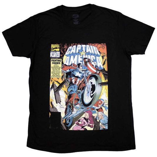 Marvel Comics T-Shirt: Captain America Wheel Comic Cover