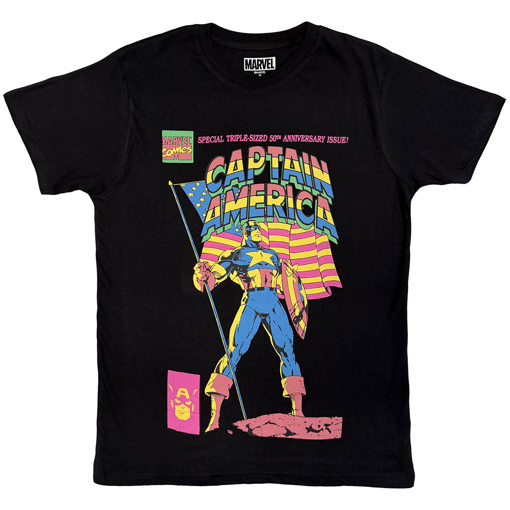 Marvel Comics T-Shirt: Captain America 50Th Anniversary