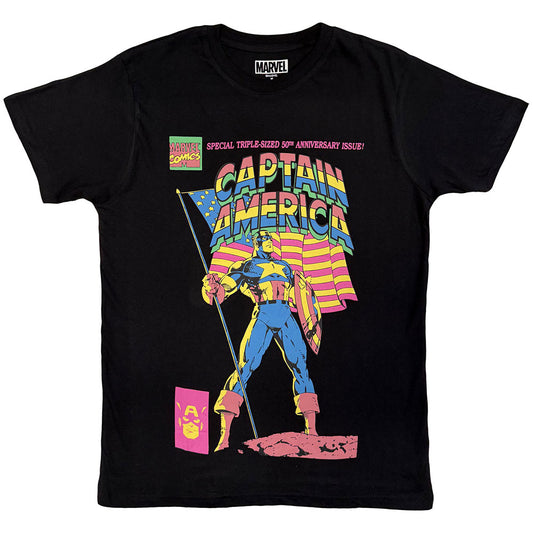Marvel Comics T-Shirt: Captain America 50Th Anniversary