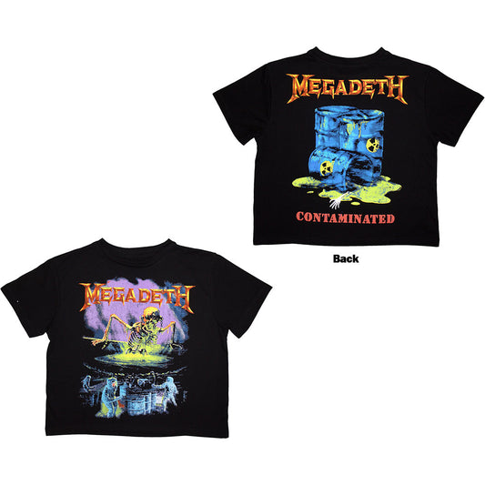 Megadeth Ladies Crop Top: Contaminated