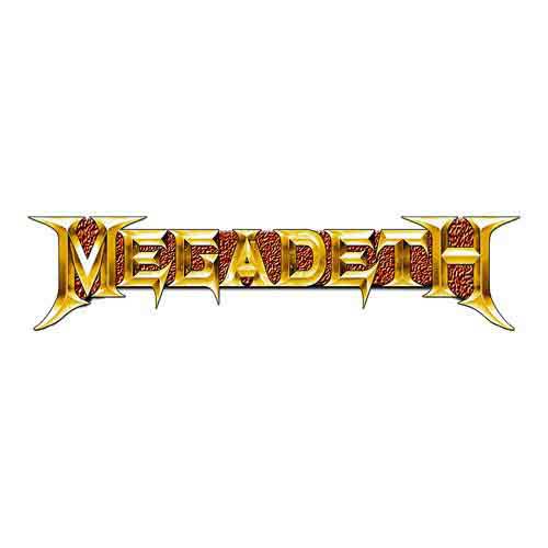 Megadeth Badge: Gold Logo