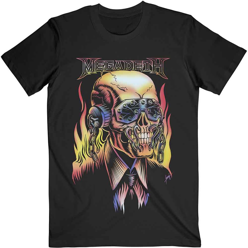 Megadeth T-Shirt: Flaming Vic