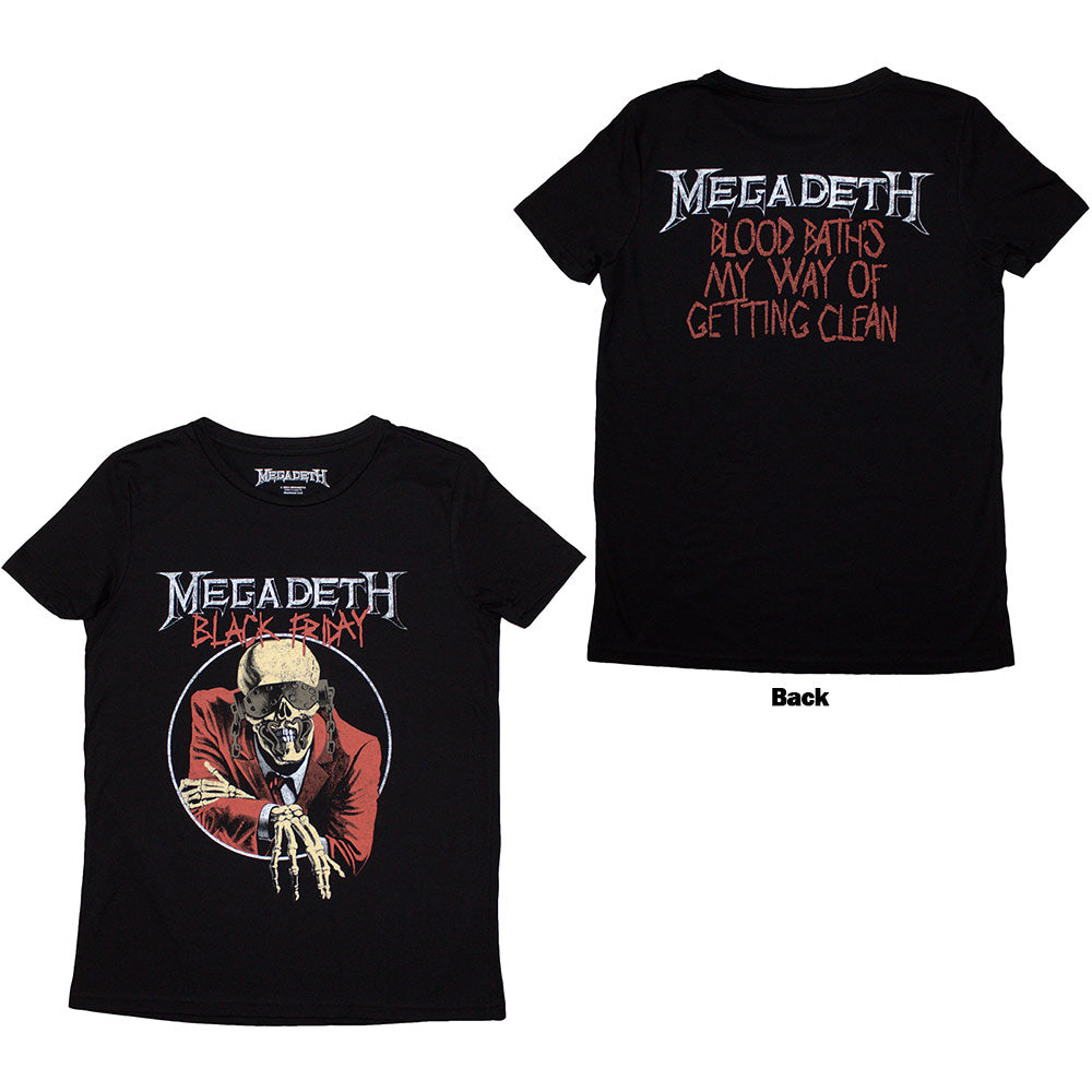 Megadeth Ladies T-Shirt: Black Friday