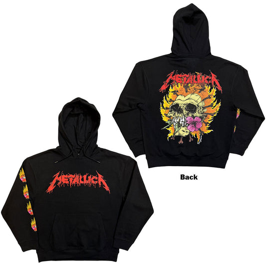 Metallica Pullover Hoodie: Flower Skull