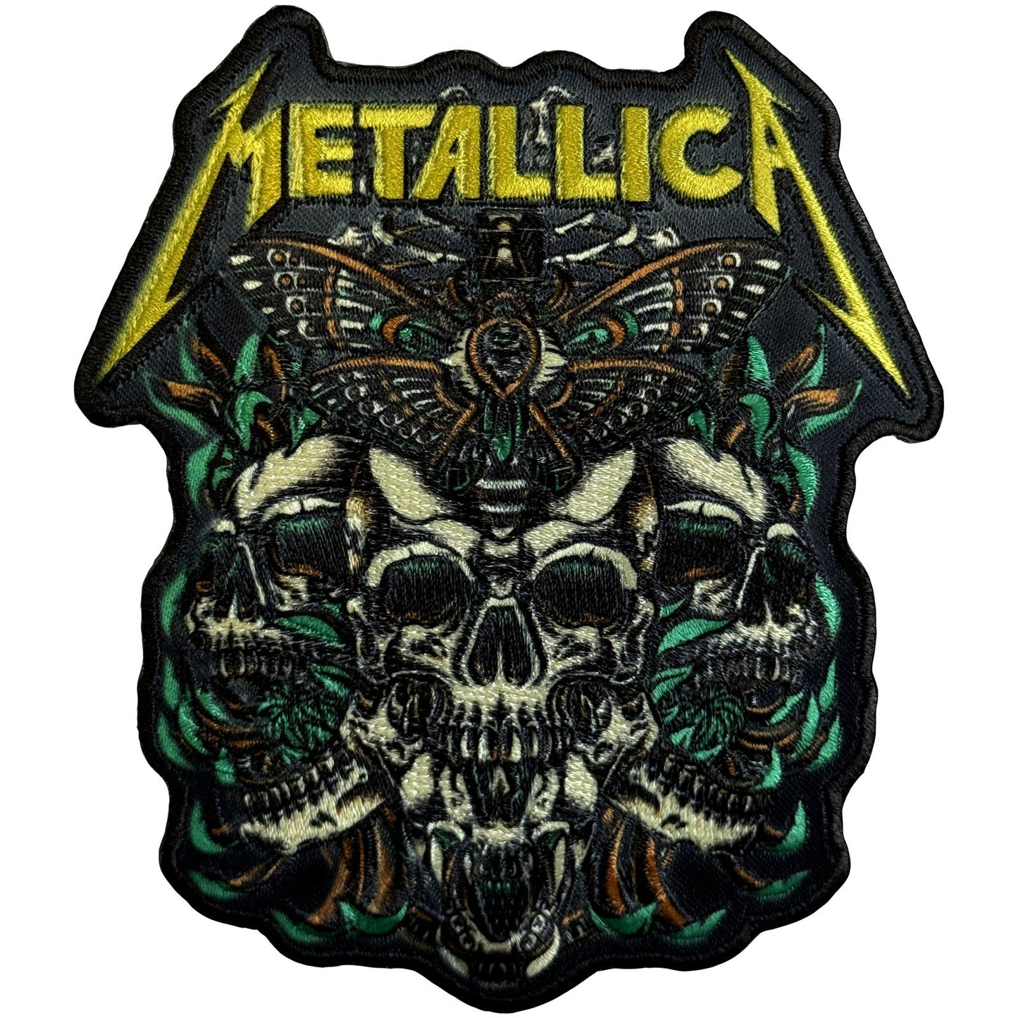 Metallica Woven Patch: Moth Into Flame