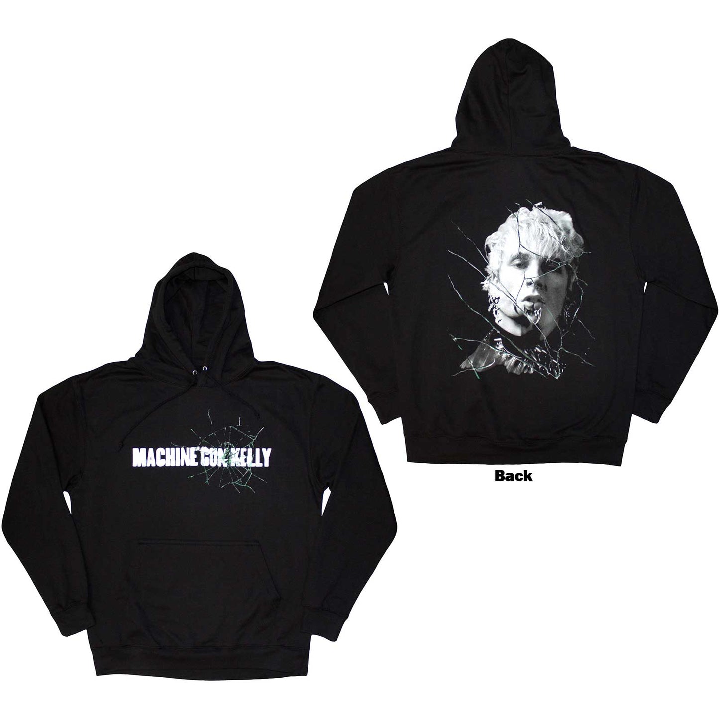 Machine Gun Kelly Pullover Hoodie: Cracked Glass