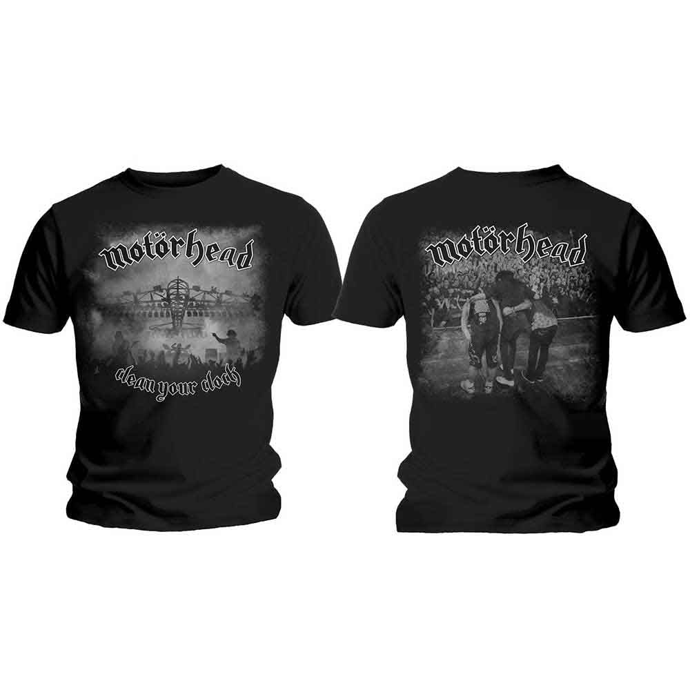 Motorhead T-Shirt: Clean Your Clock B&W