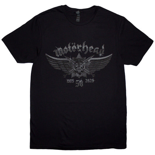 Motorhead T-Shirt: 50 Years Wings Badge