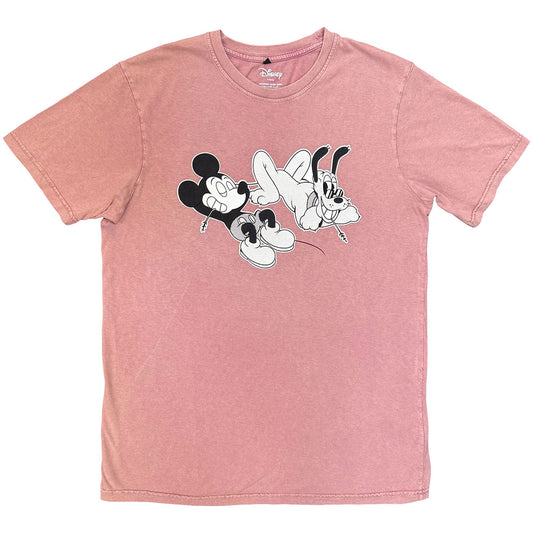 Disney Stone Wash T-Shirt: Mickey & Pluto Relax