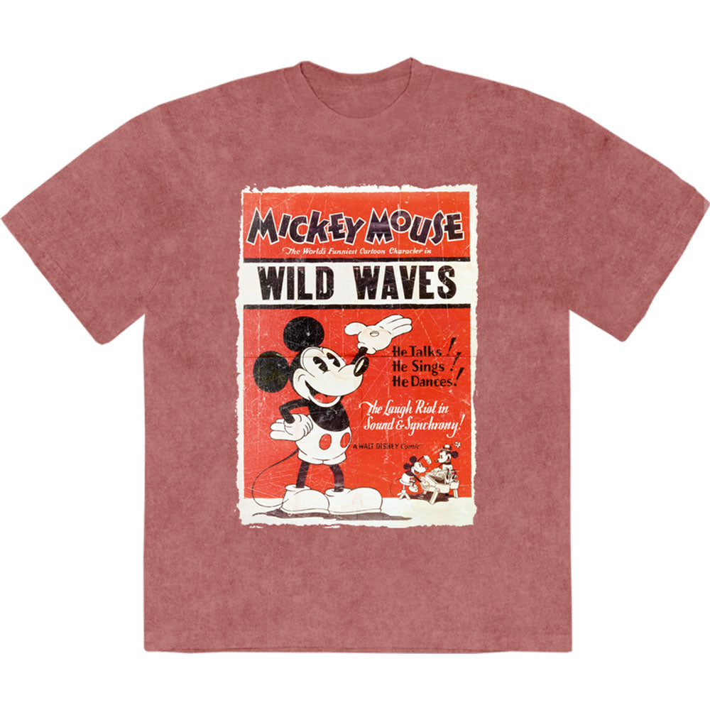 Disney Stone Wash T-Shirt: Mickey Wild Waves