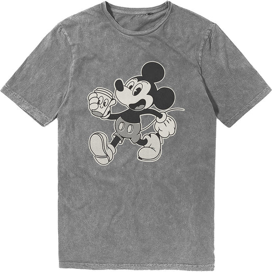 Disney Stone Wash T-Shirt: Mickey Vintage Walk