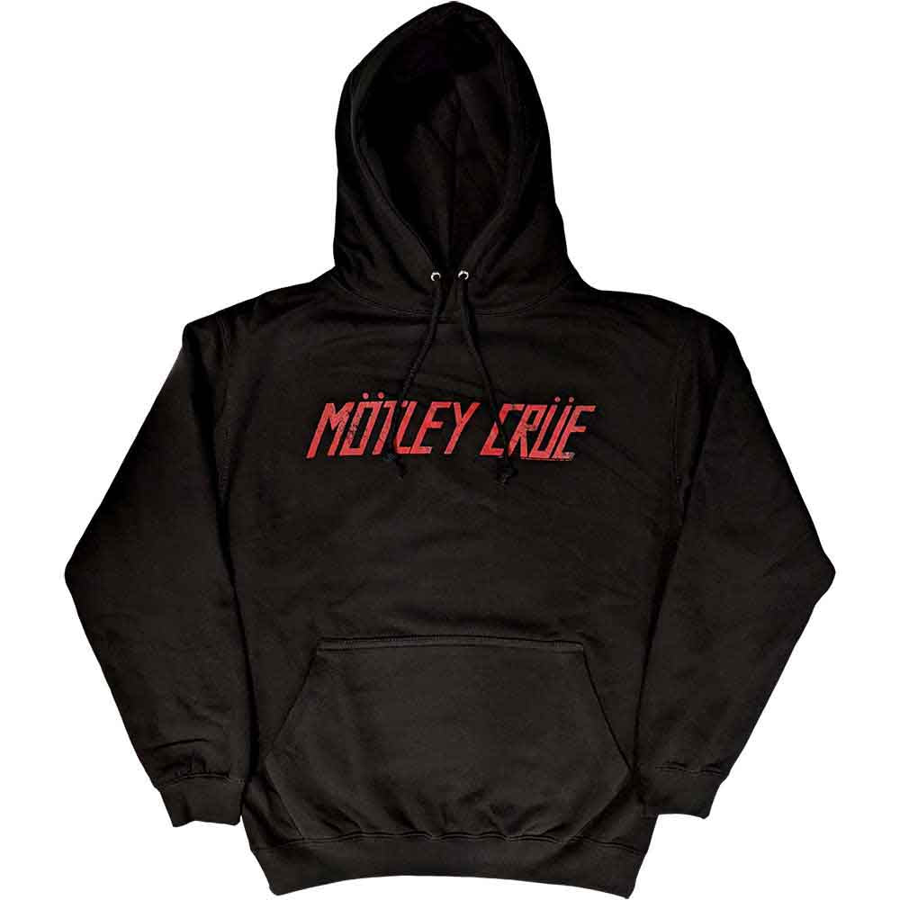 Motley Crue Pullover Hoodie: Distressed Logo