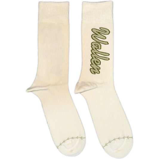 Morgan Wallen Socks: Green Logo Baseball