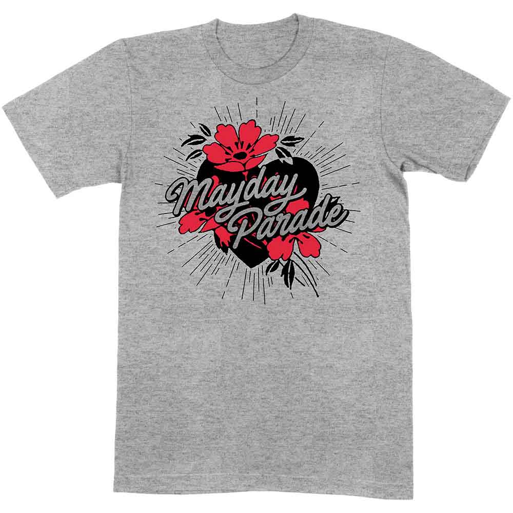 Mayday Parade T-Shirt: Heart and Flowers