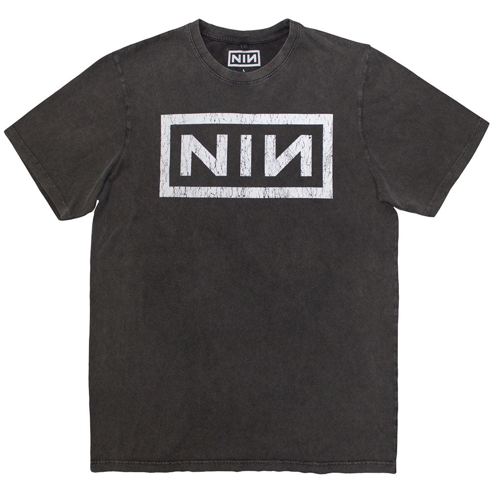 Nine Inch Nails Stone Wash T-Shirt: Classic Logo