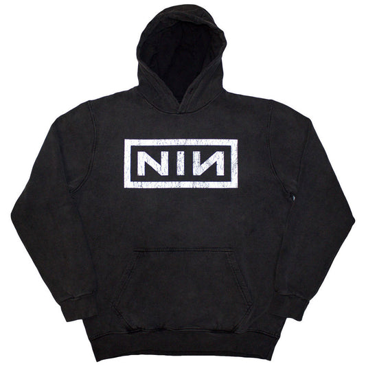 Nine Inch Nails Stone Wash Pullover Hoodie: Classic Logo