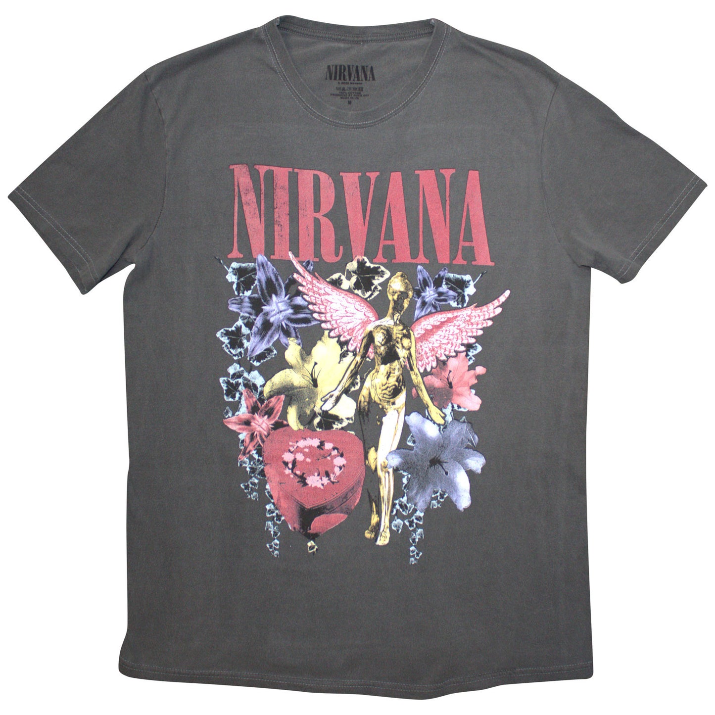 Nirvana Stone Wash T-Shirt: In Utero Vintage Collage